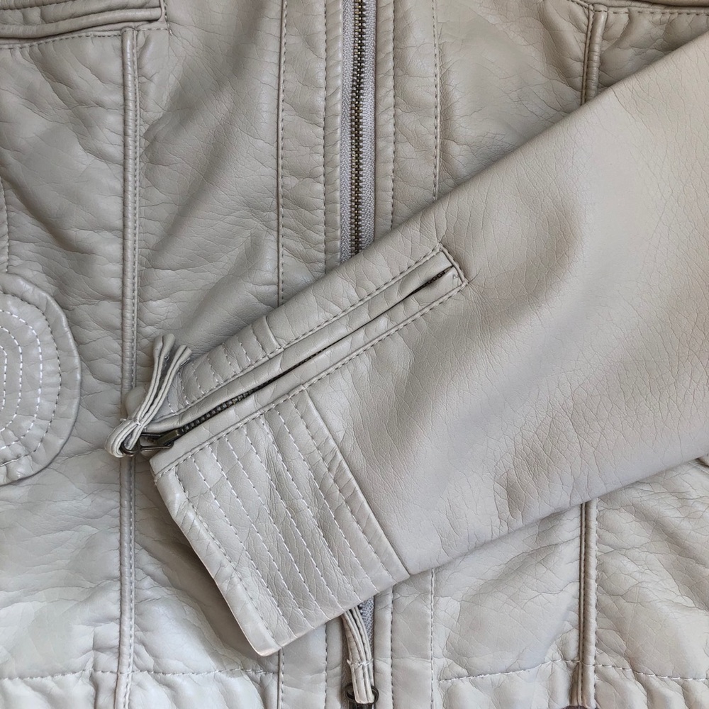 MAX STUDIO VEGAN LEATHER MOTO JACKET - Picture 7 of 8